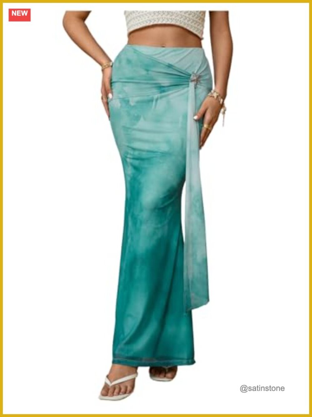High Waisted Mesh Maxi Skirt Bodycon Fishtail Night Out